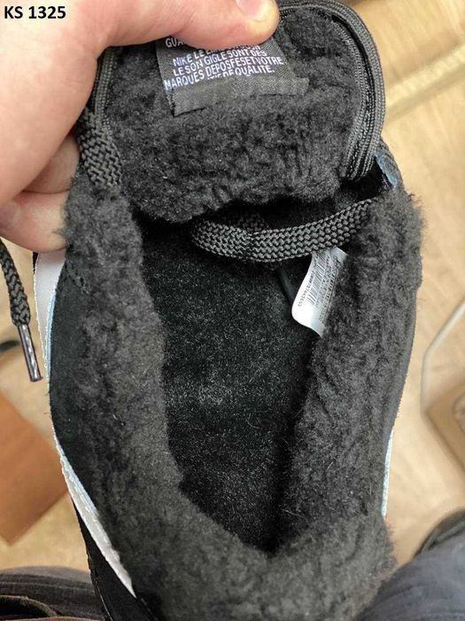 ХУТРО! Зимові Nike Air Force 1 Low Black White 40 41 42 43 44 45 найк