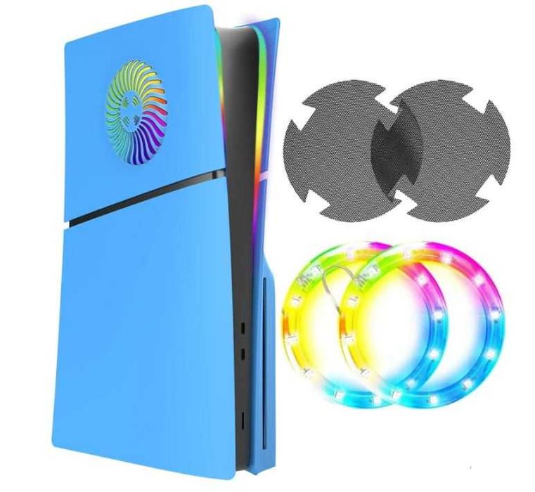 Wymienna obudowa do konsoli Sony PS5 RGB Błękitna
