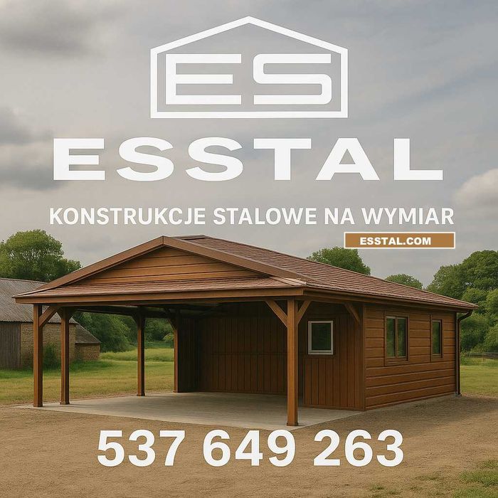 Carport - Zadaszenie | Garaż Blaszany| Wiata |Schowek|Wiatka – ESSTAL*
