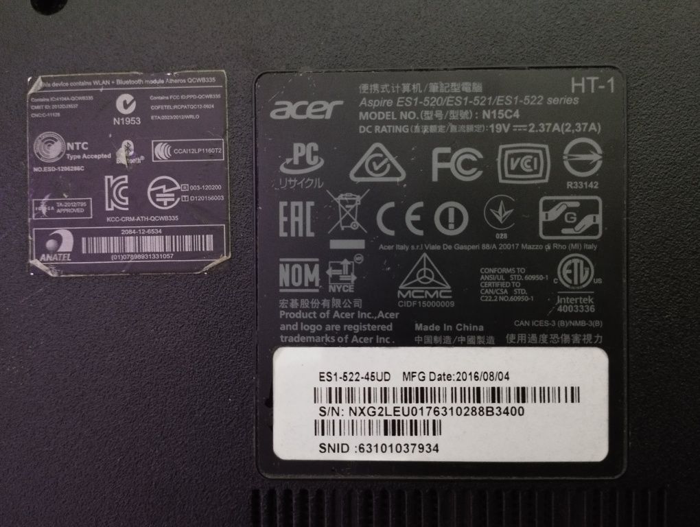 Acer Aspire ES1-520-45UD
