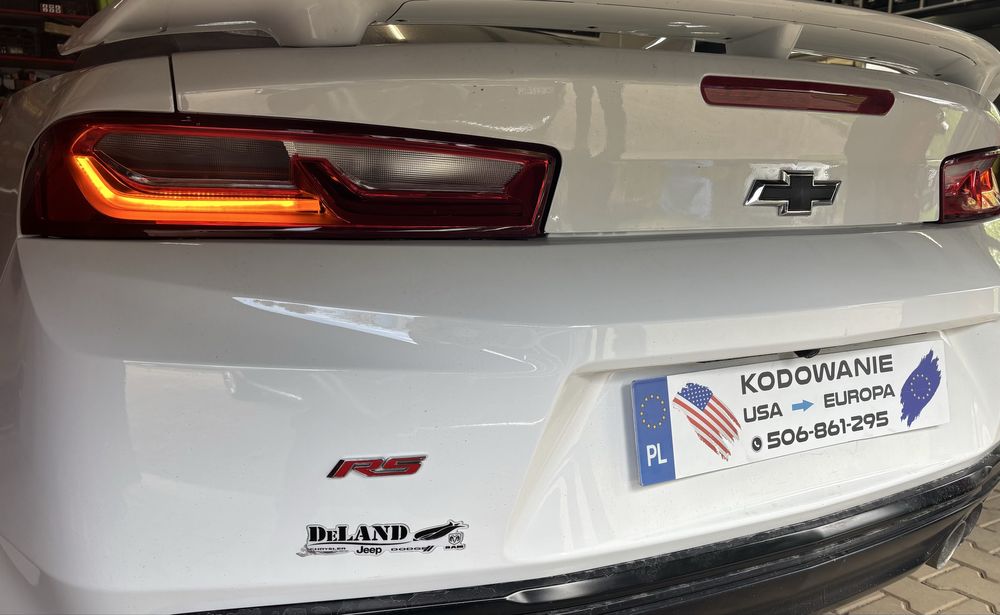 Chevrolet Camaro Corvette lampy tyl polski fale kluczyki kodowanie