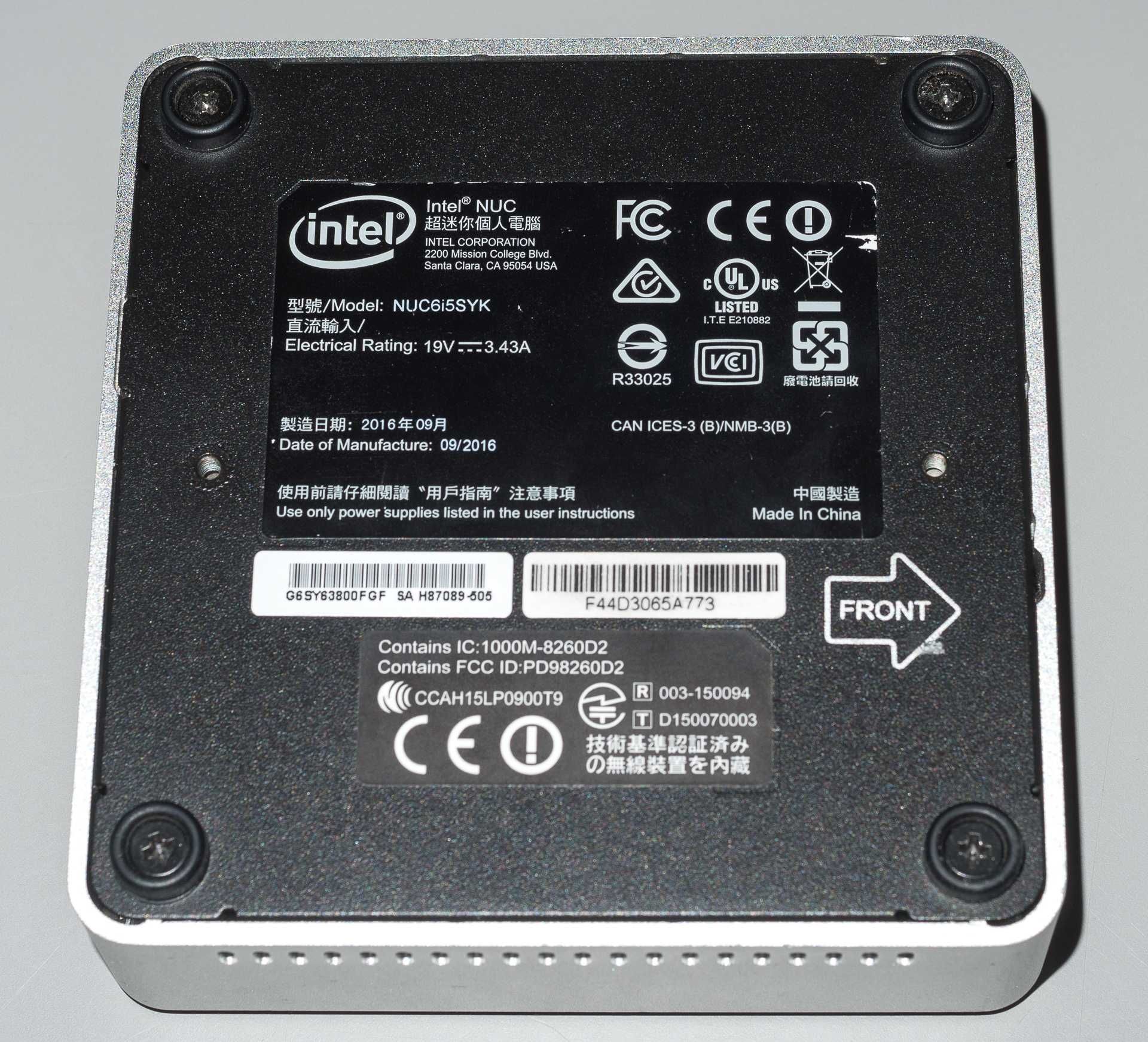 Міні ПК Intel NUC i5-6260U / DDR4 16 Gb / SSD 256 Gb