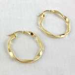 Urocze ZŁOTE kolczyki skręcane KOŁA 2,6 cm PR. 585 (14K)