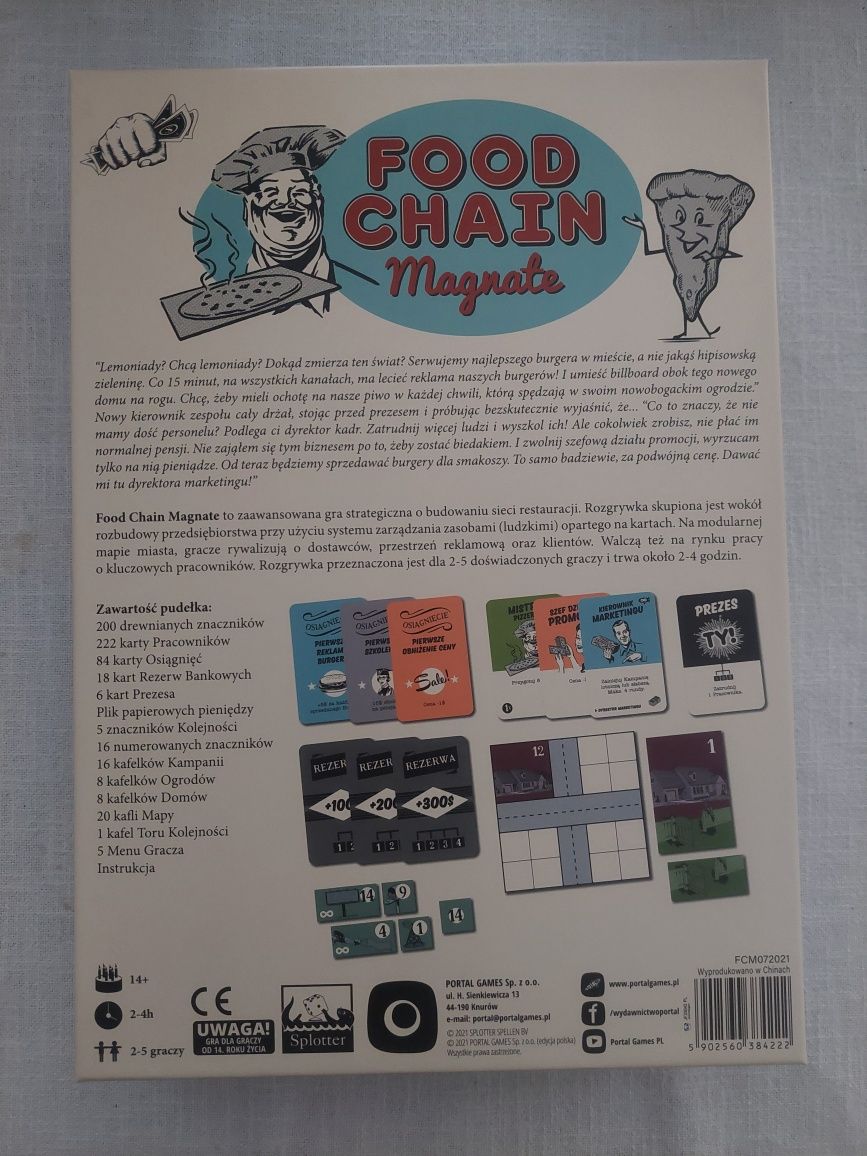 Food chain magnate + insert + koszulki na karty