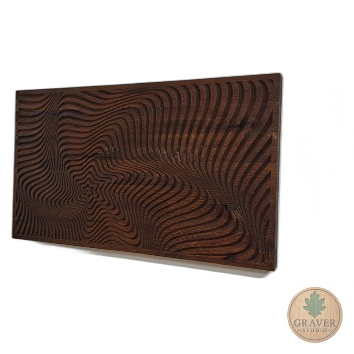 Płaskorzeźba w drewnie dębowym - dekoracja na ścianę