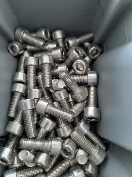 Lote parafusos cabeça cilíndrica sextavado interior,  inox A2