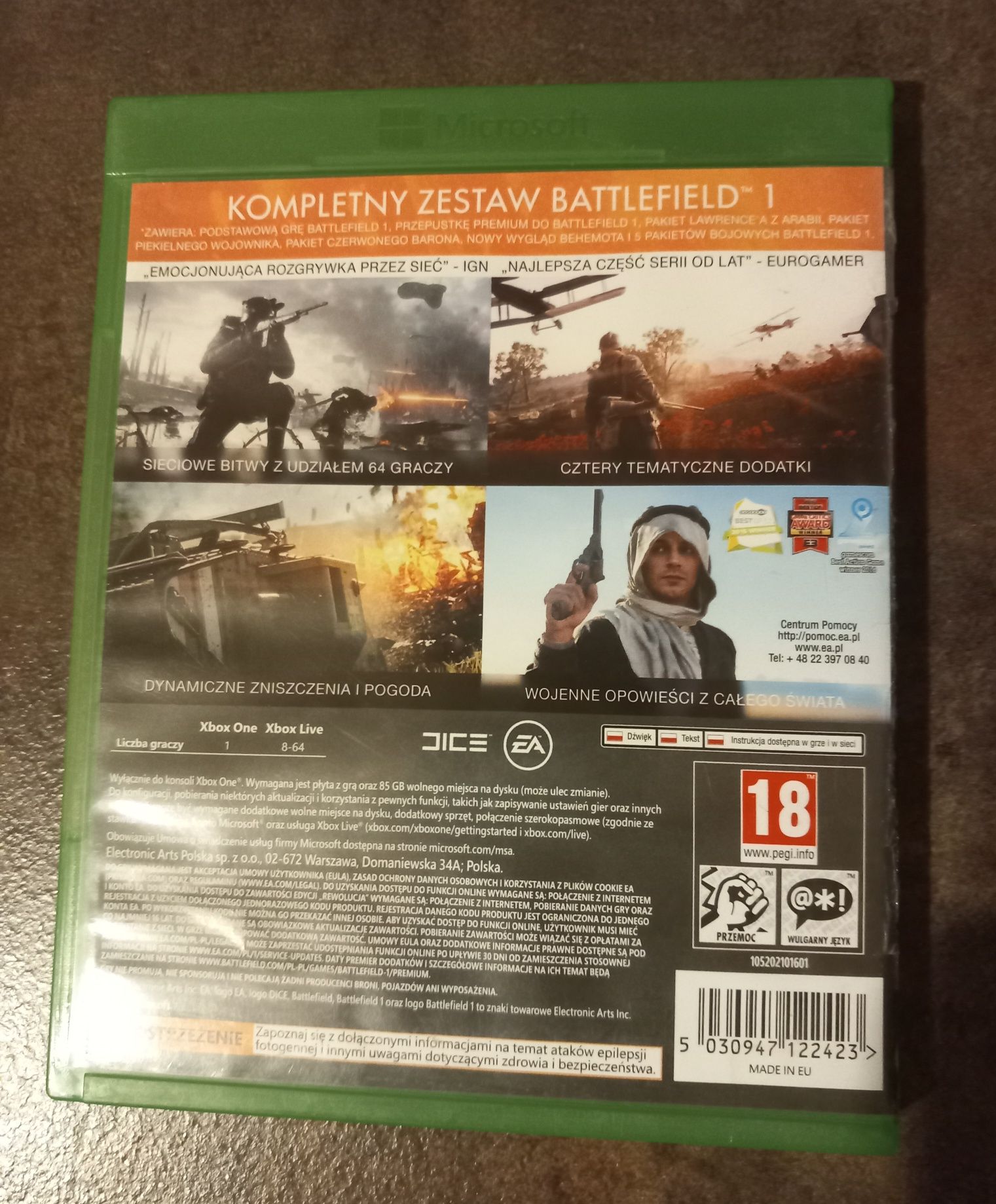 Battlefield 1 Rewolucja Xbox One wersa polska