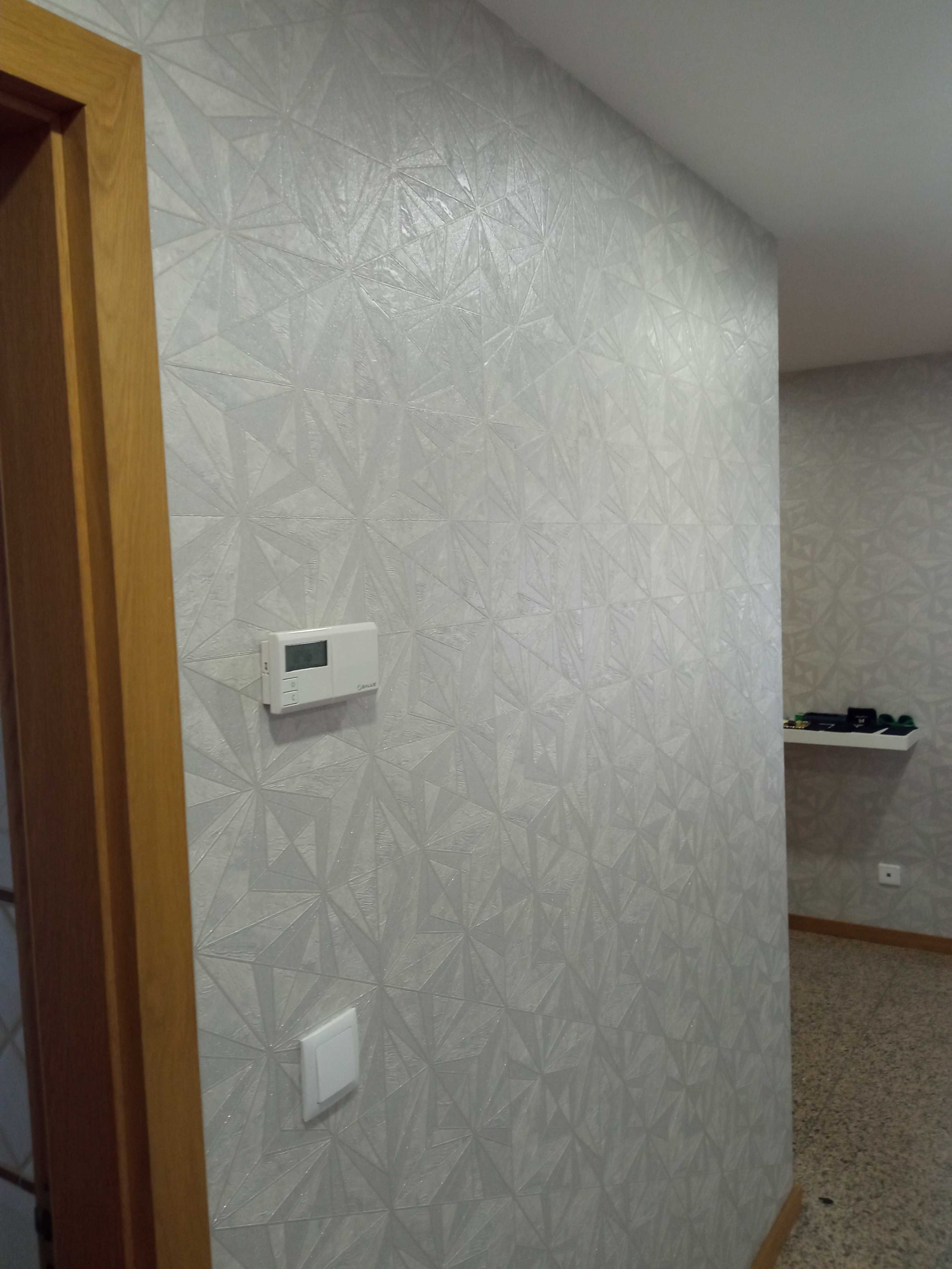 Aplicação papel de parede margem sul
