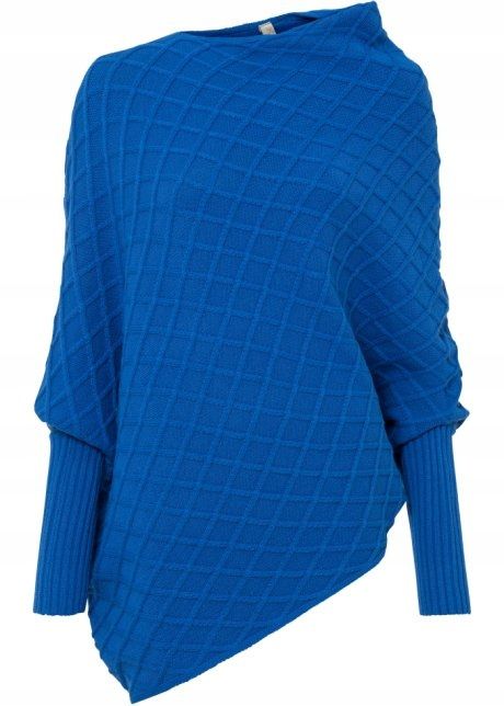B,P.C sweter z asymetrycznym dołem niebieski r.44/46