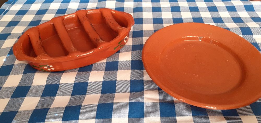 Conjunto de 6 louças de barro novas