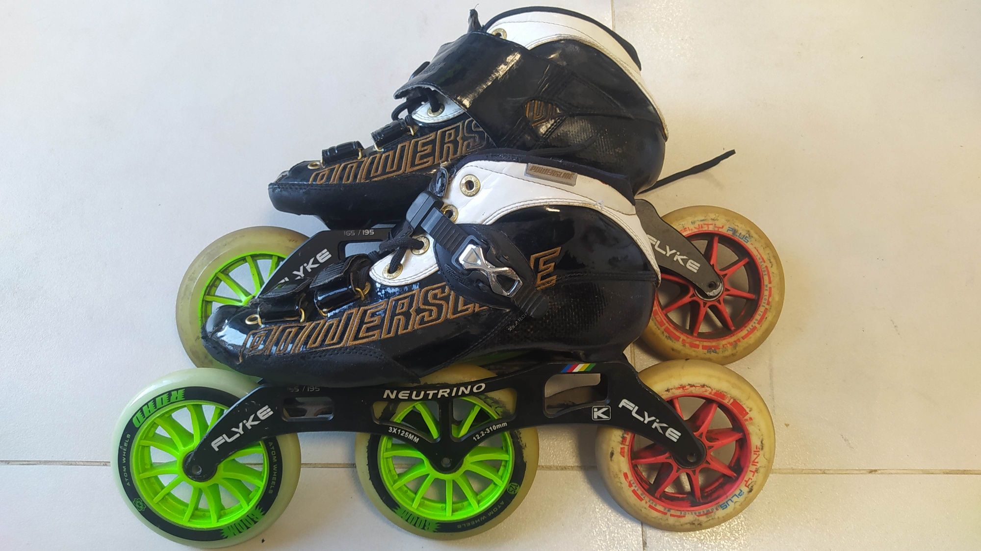 Rolki  do jazdy szybkiej powerslide rozmiar 43, szyna 3x125, panczeny