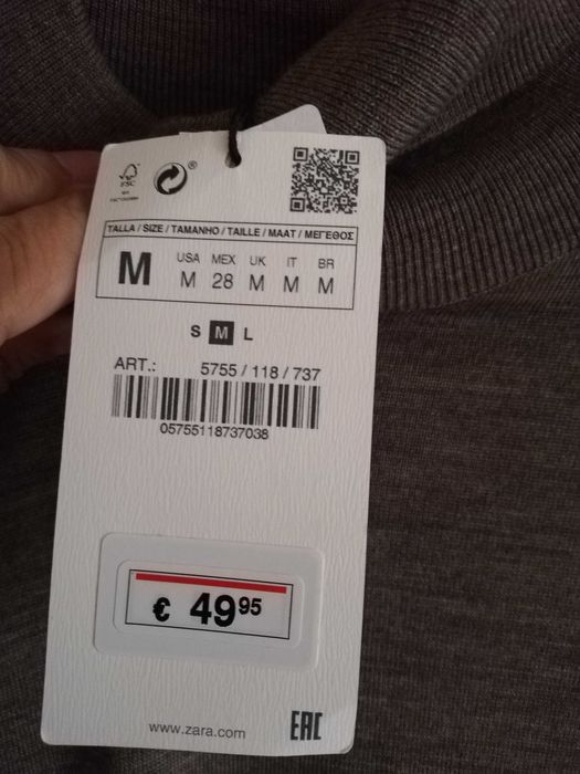 Vestido ZARA lã merino