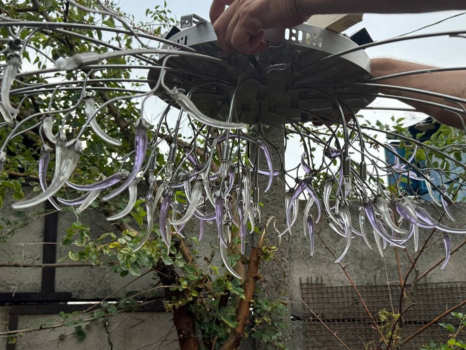 Люстра ЛЭД лампы, хромированная