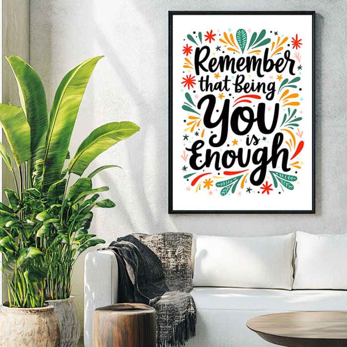 plakat abstrakcja, plakat typografia, plakat napisy na ścianę