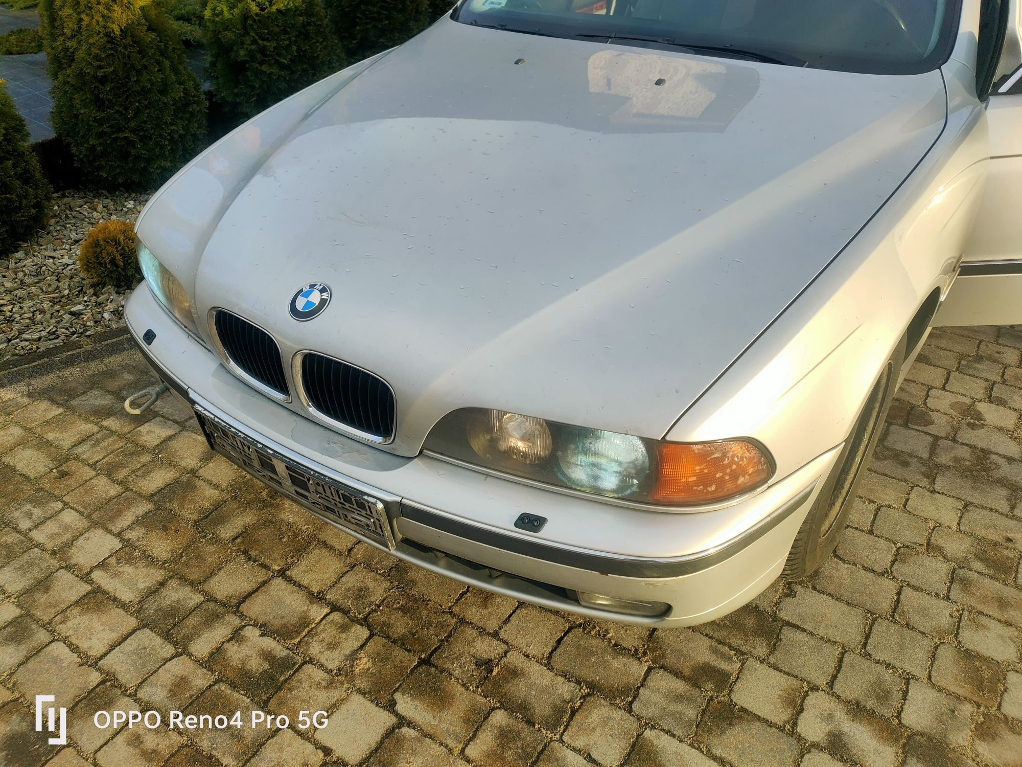 BMW 520i e39 sedan srebrny maska zderzak lampy pas klapa blotnik