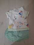 Conjunto de t-shirt e calças de verão para bebé dos 1 aos 2 meses 60cm