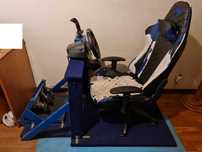 Cockpit de Simulação de Corridas em Madeira (sem volante+pedais)