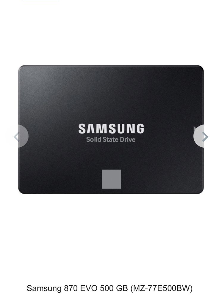 НОВИЙ SSD Samsung 870 EVO 500 GB (MZ-77E500BW)