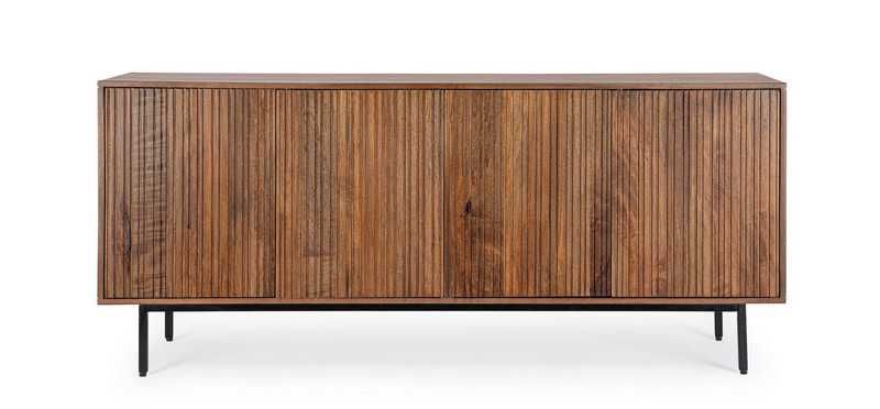 Komoda kredens Tadita lamele drewno mango 4-drzw. 170x40x75cm Bizzotto