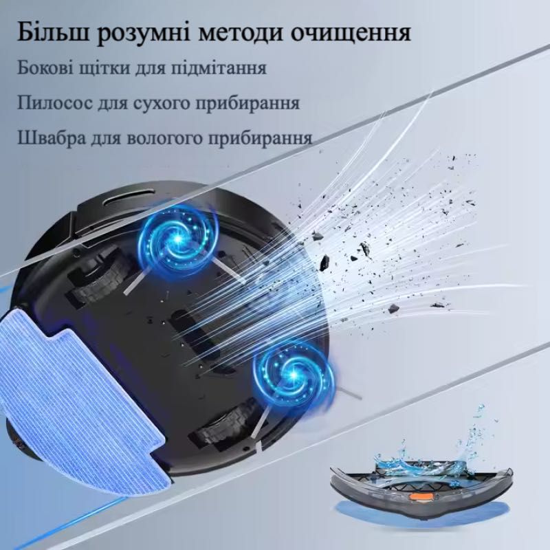 Робот-пилосос миючий TUYA D3 з вбудованим штучним інтелектом