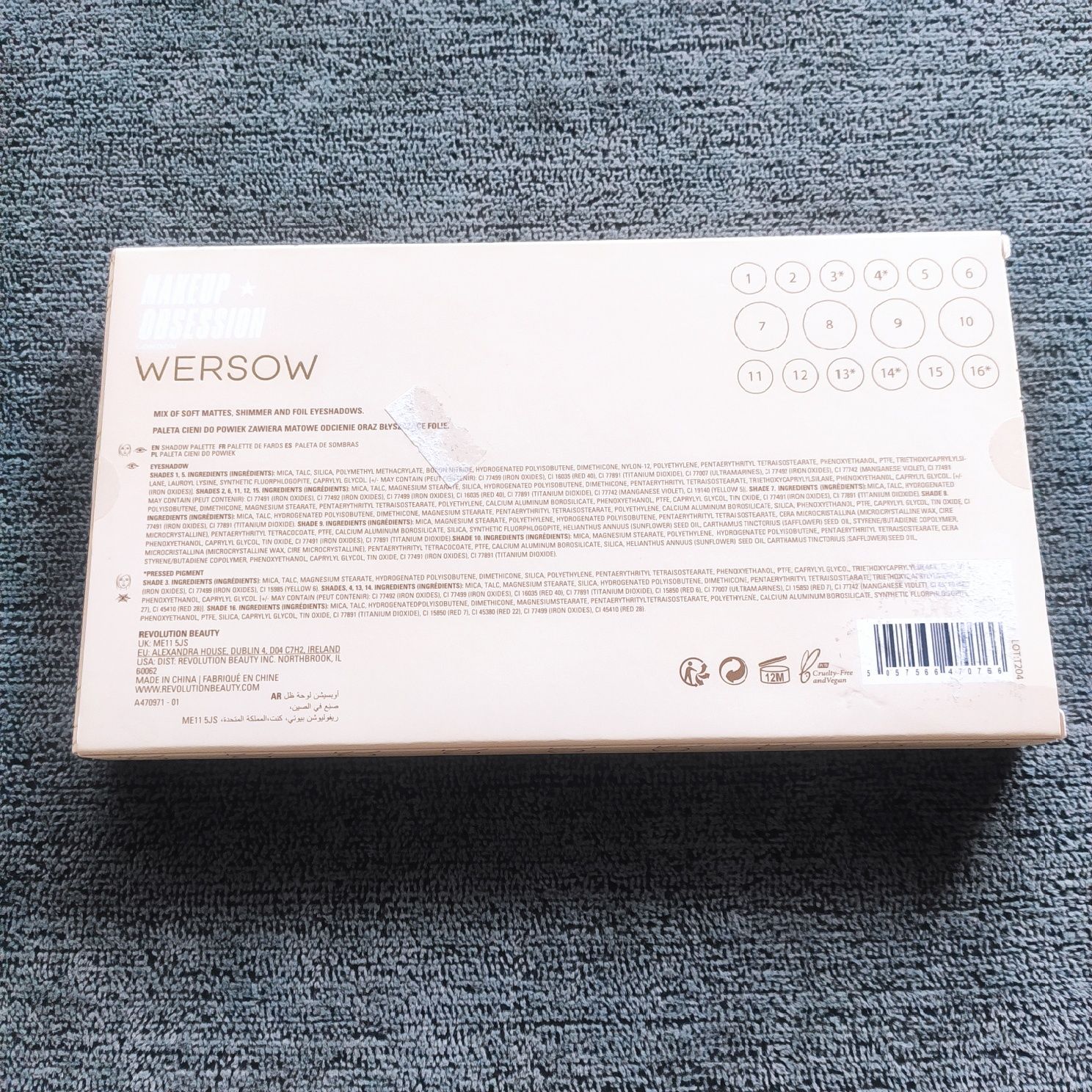 Makeup Obsession x Wersow You Got This Eye Shadow Palette 
16,8 g
Nowa