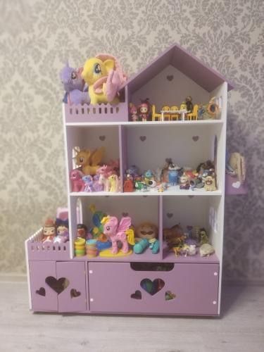 Домик шкаф для кукол Кукольный домик с ящиком Дом для кукол