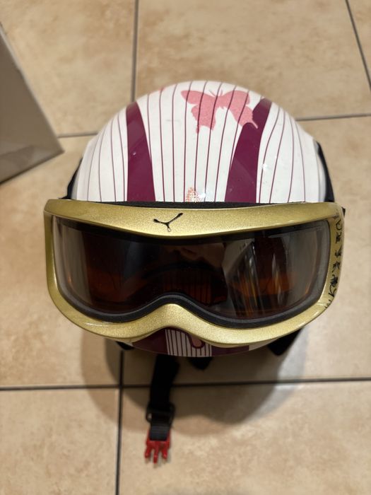 Kask i okulary dla dziewczynki 56cm