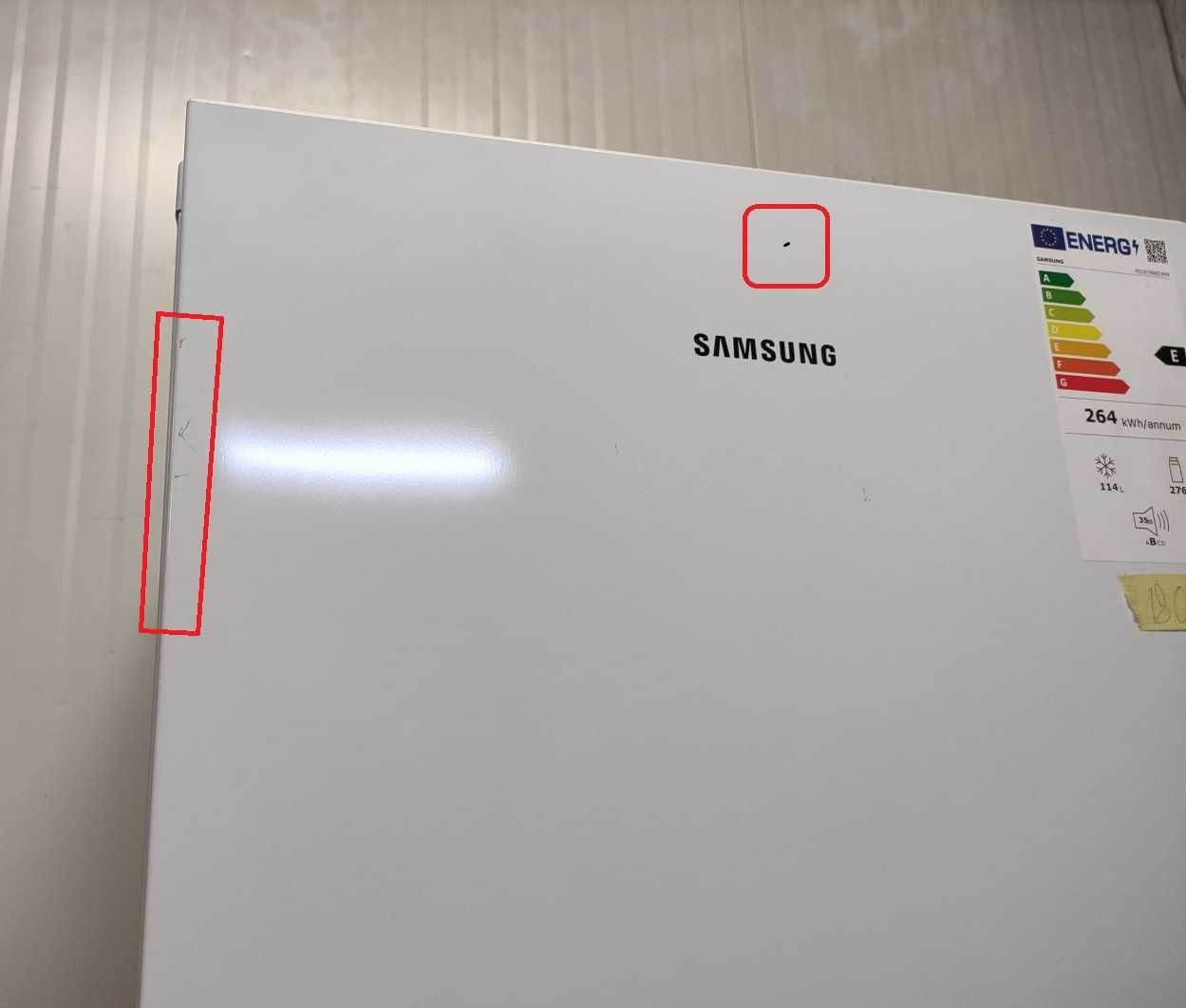 Lodówka Samsung RB38T606EWW No Frost Cicha 390L 203cm OUTLET 23FG52N