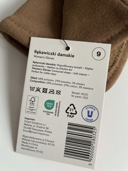 Rękawiczki zimowe damskie