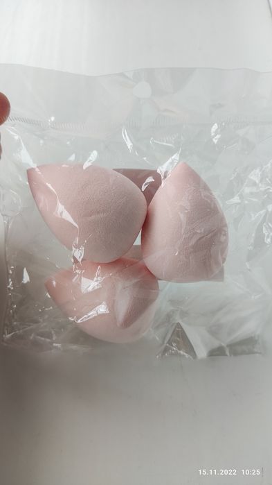 Набор косметических спонжей для нанесения макияжа 3шт