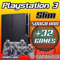 PS3 Slim 500GB + Два джоя + Гарантія, Доставка Playstation 3 ПС3 Слім