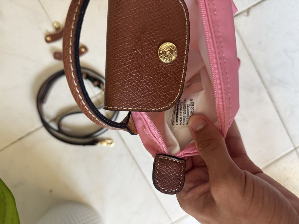 Mala longchamp size Xs rosa