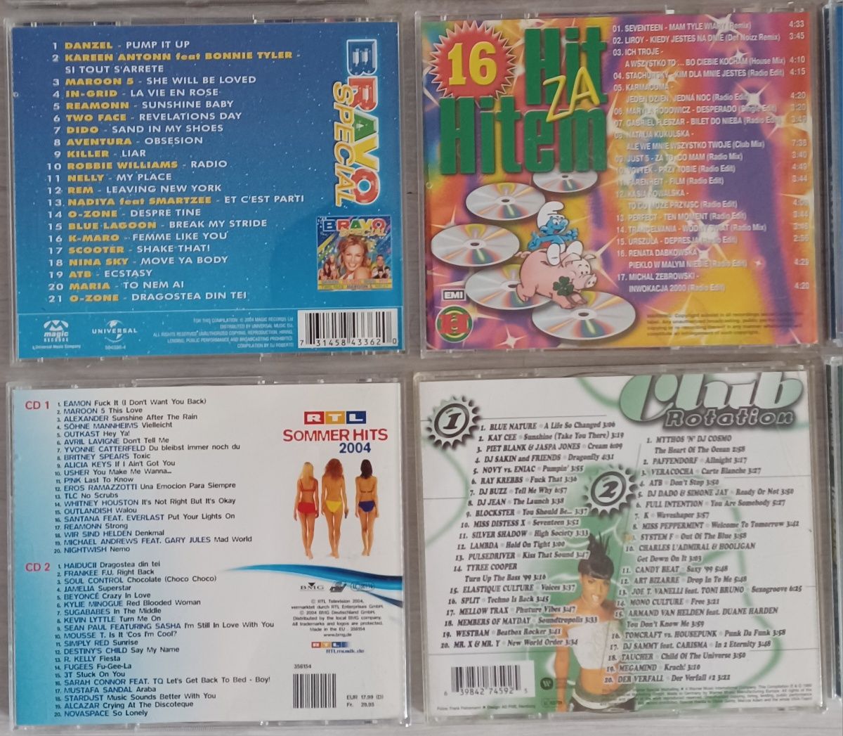 Duży zestaw płyt CD z różnorodną muzyką Dance.  24 sztuki.
