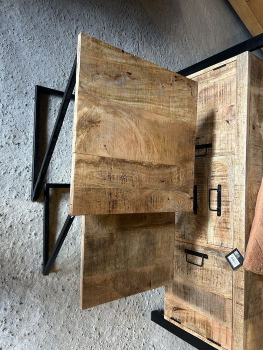 stolik kawowy drewniany 2w1 mango LOFT stoliczki