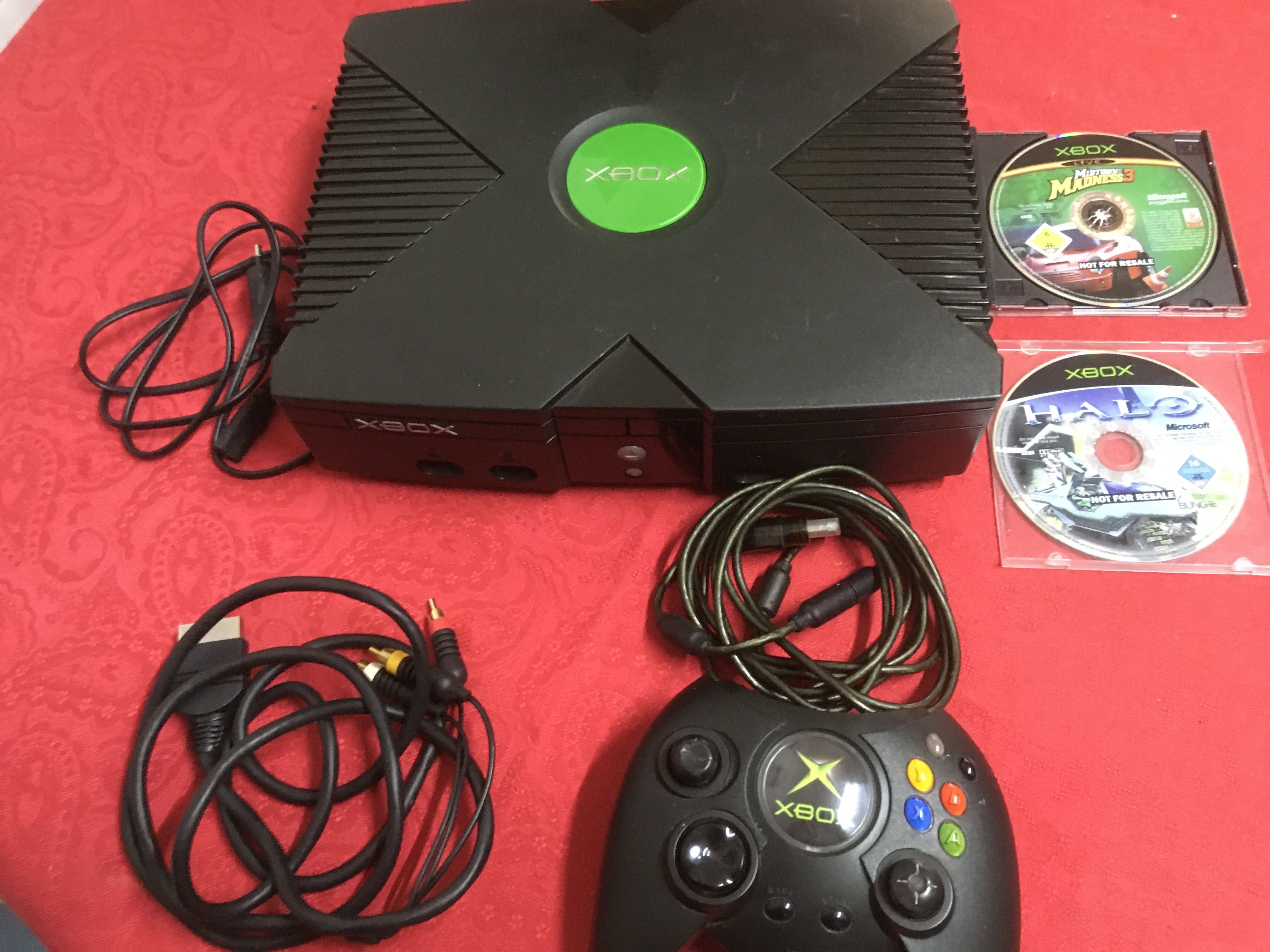 XBOX Clássica/1.a geração-Comando original e 2 jogos