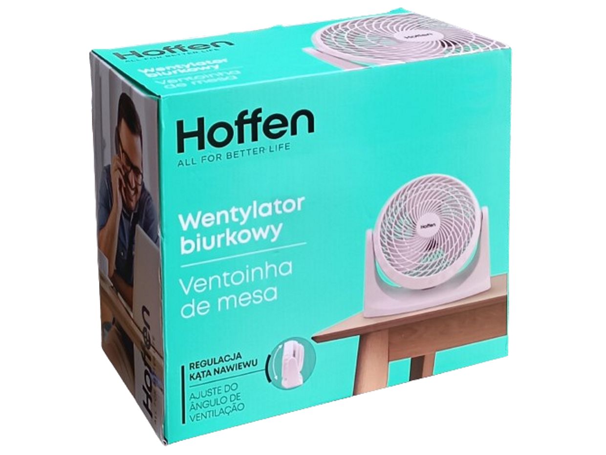 Wiatrak - Wentylator biurkowy Hoffen 40W - Biały