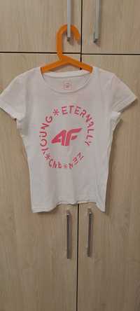 Zestaw 4F bluzka z kapturem i koszulka dla dziewczynki rozmiar 140
