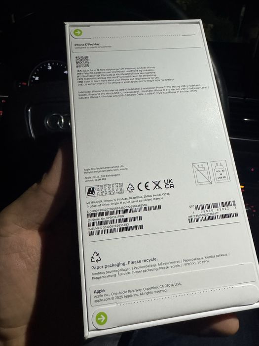 iPhone 17 Pro Max 256Gb Deep Blue