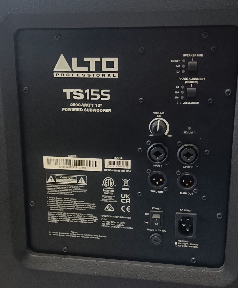 Sub subwoofer Alto TS15S