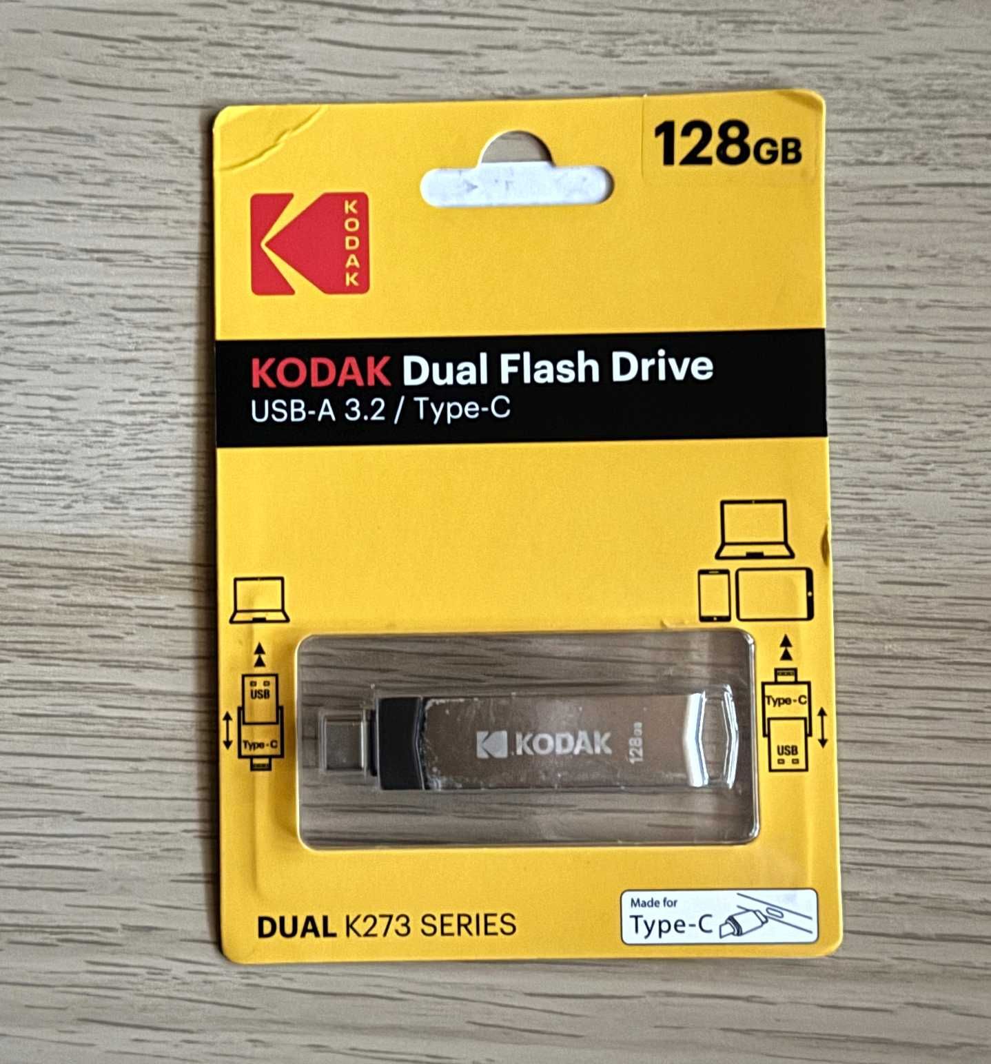 Pendrive 128GB Kodak K273 2w1 USB 3.2 USB-C