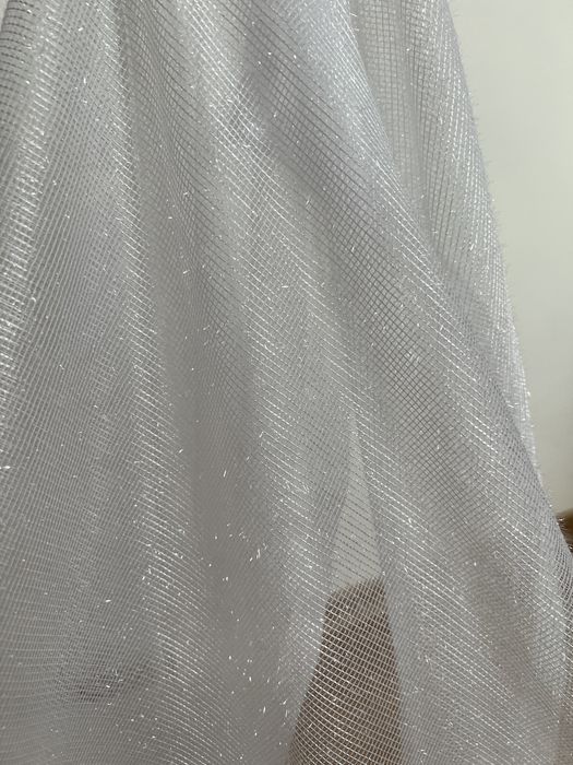 Firana 3,5 m drobiny nakrapiana blyszczaca markizeta