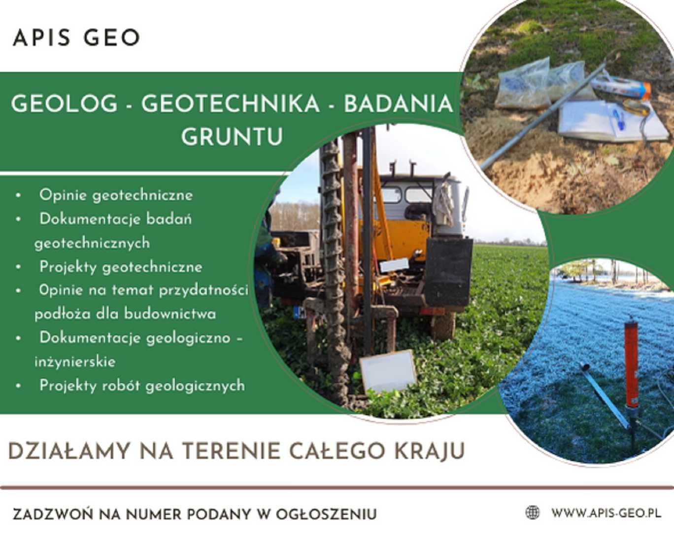 Geolog | Badanie Gruntu | Opinia Geotechniczna | Wiercenia