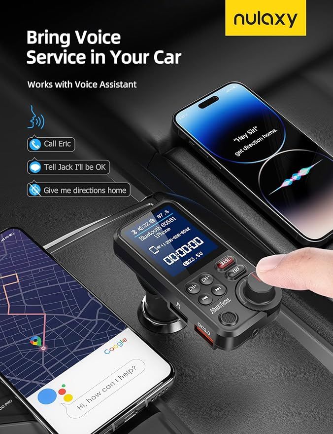 Nulaxy km30 Adapter Bluetooth do rozmów w trybie głośnomówiącym vv