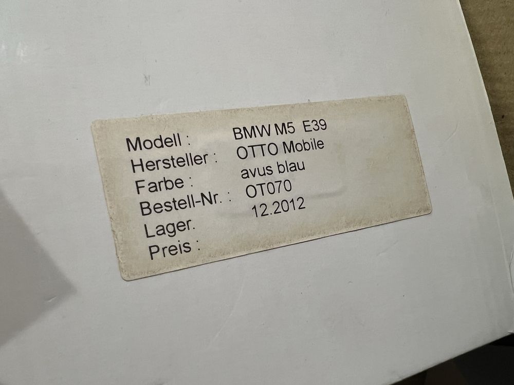 Model OTTO BMW M5 E39 nowy