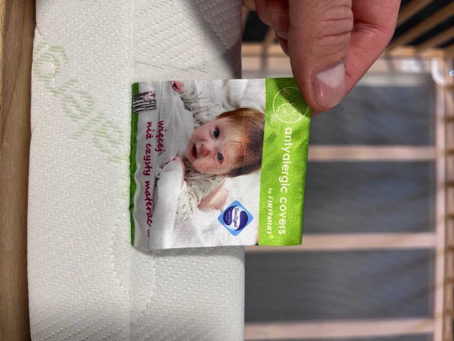 Łóżeczko dziecięce IKEA z materacykiem i pokrowcem antylergicznym