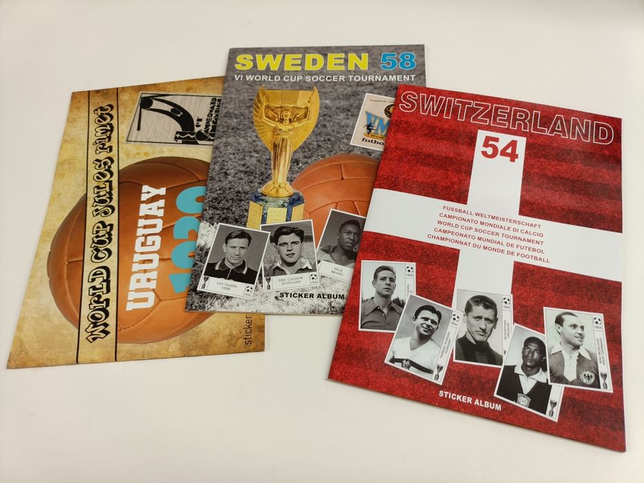 Set Uruguay 30 + Swiss 54 + Sweden 58 WORLD CUP SOCCER ALBUMS
