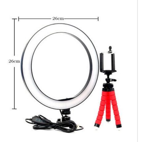 Lampa pierścieniowa LED selfi lampa fotograficzna + elastyczny statyw