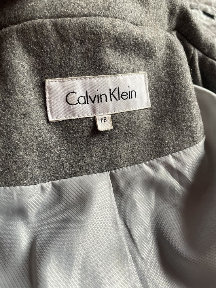 Płaszcz damski wełniany Calvin Klein kurtka M wełna wyjątkowy design