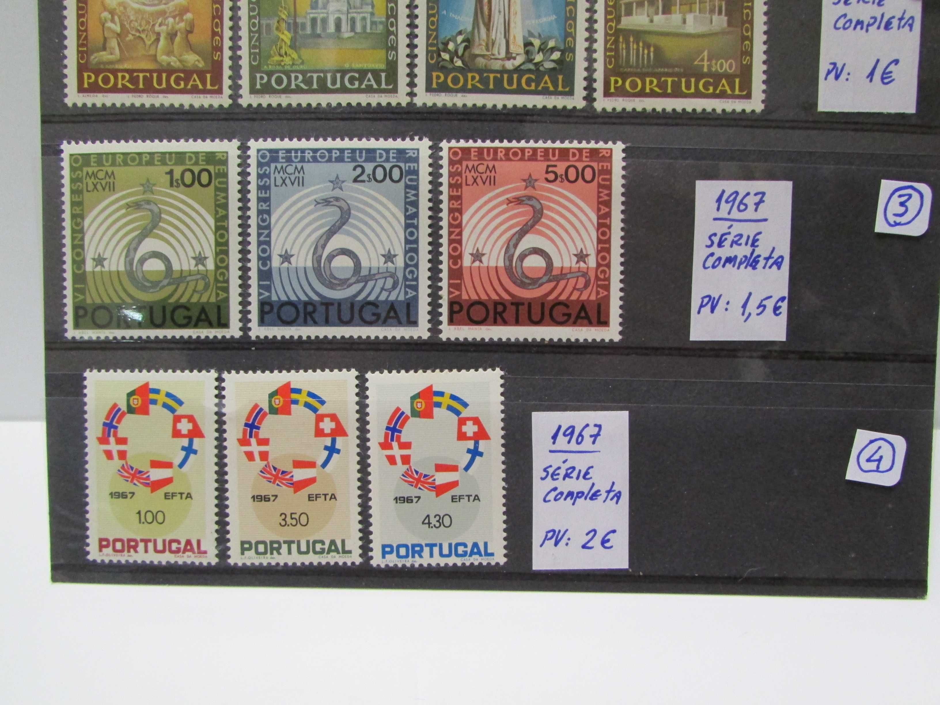 Filatelia: Conjunto 4 series completas selos novos de Portugal (1)