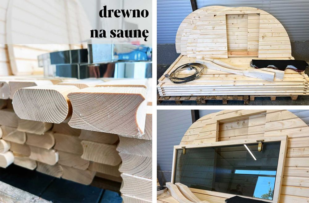 Sauna beczka ogrodowa do złożenia samodzielnego montażu 200cm WYSYŁKA